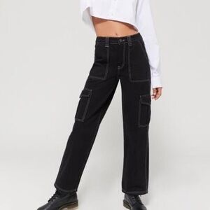 H&M Divided Black Pants with White Accents similar to the ones Urban Outfitters